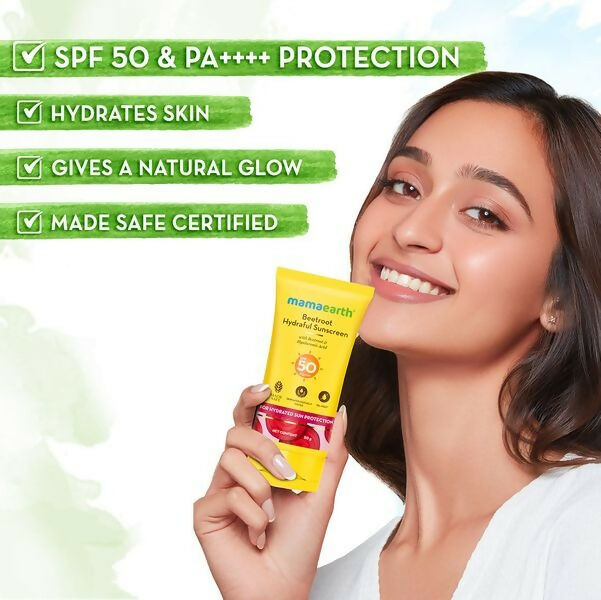 Mamaearth Beetroot Hydraful Sunscreen SPF 50 & PA++++ - Distacart