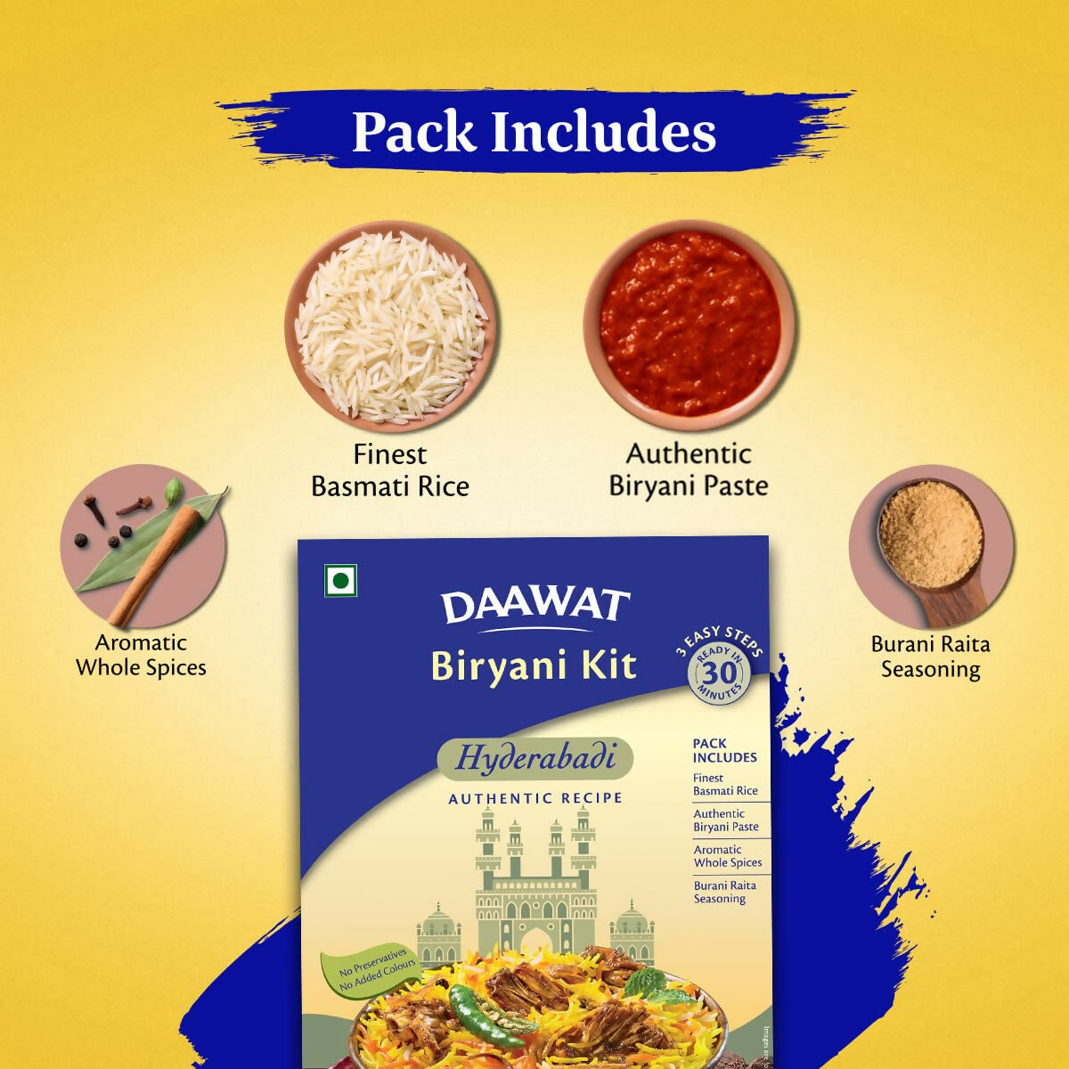 Daawat Biryani Kit Hyderabadi - Authentic Recipe