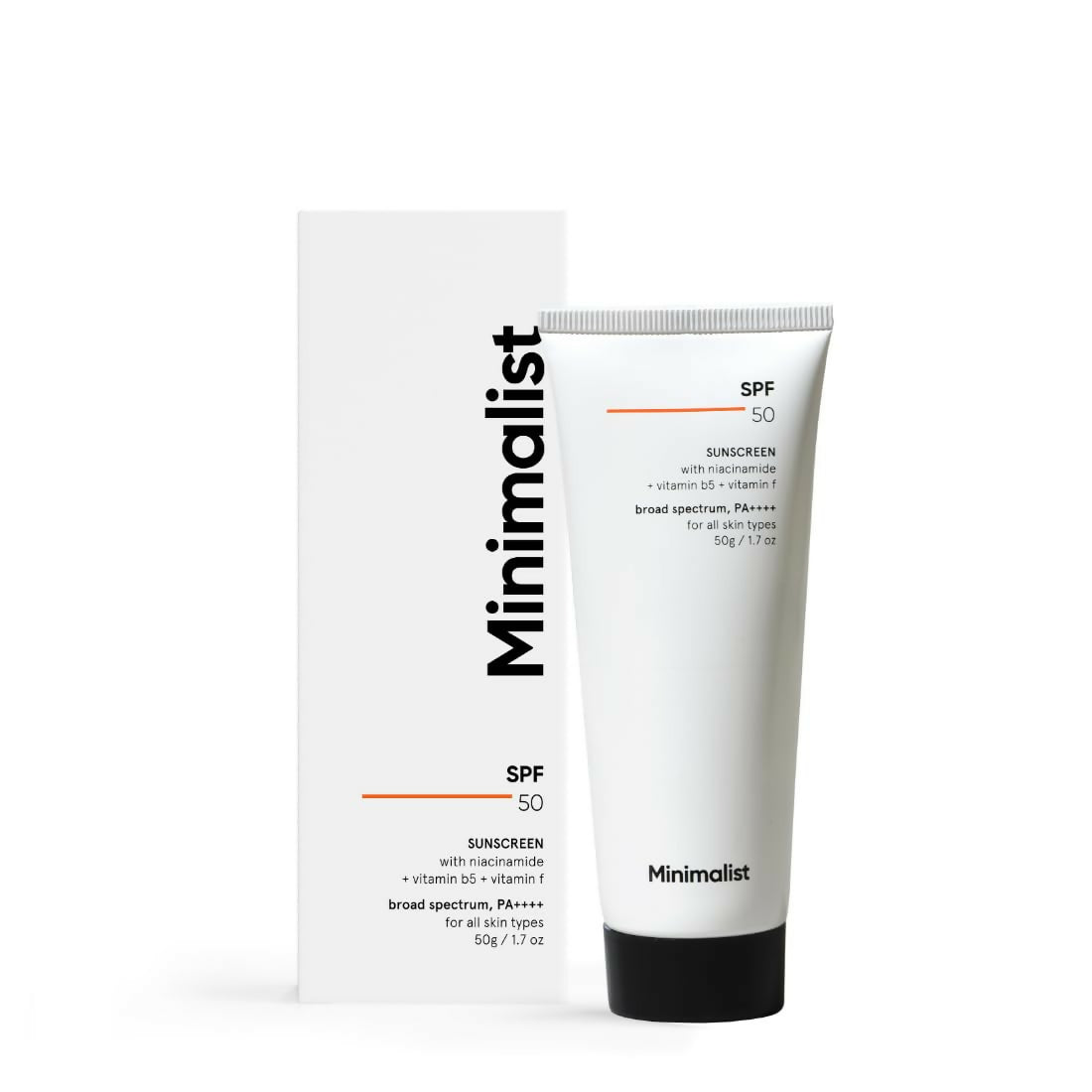 Minimalist Sunscreen SPF 50 PA++++ With Multi-Vitamin For Reducing Photoaging & No White Cast