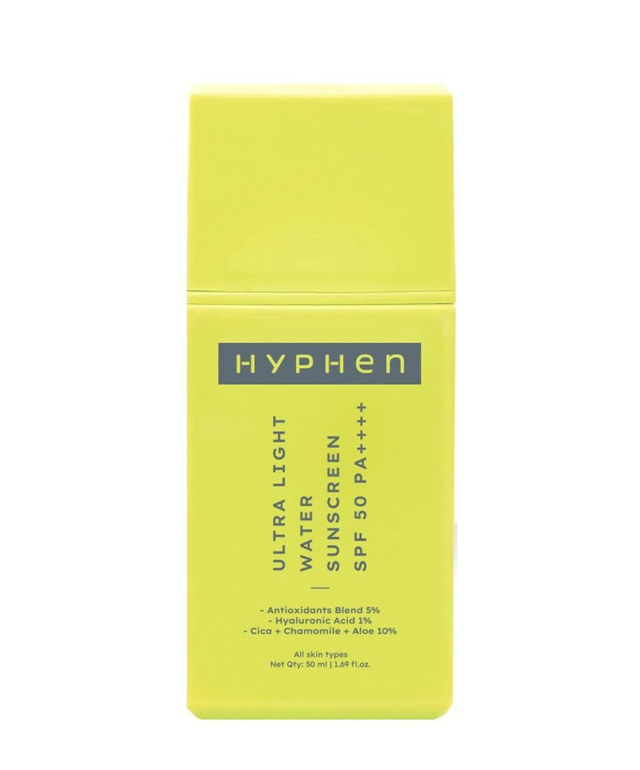 Hyphen By Kriti Sanon Ultra Light Water Sunscreen SPF 50 PA++++ UVA-UVB & Blue Light Protection, No White Cast, For Men & Women