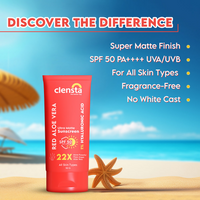 Thumbnail for Clensta Red Aloe Vera Ultra Matte Sunscreen SPF 50