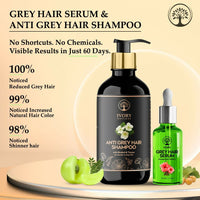 Thumbnail for Ivory Natural Grey Serum And Hair Shampoo Combo Restores Natural Hair Wellness And Nourished, Shiny Hair