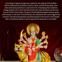 Thumbnail for Tied Ribbons Nav Durga Devi Sherawali Mata Murti Statue - Distacart