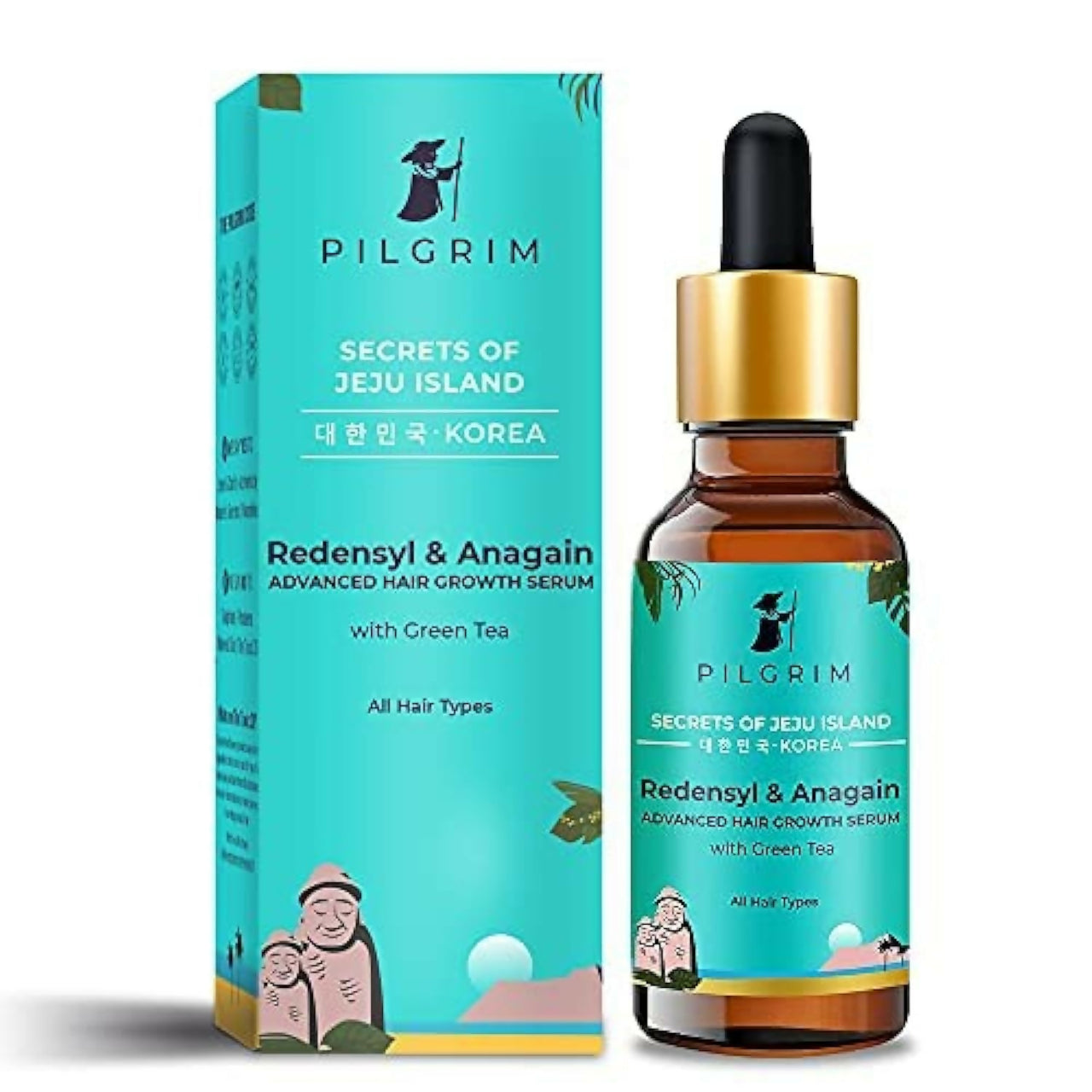 Pilgrim Redensyl 3% + Anagain 4% Advanced Hair Growth Serum with Green Tea - Distacart