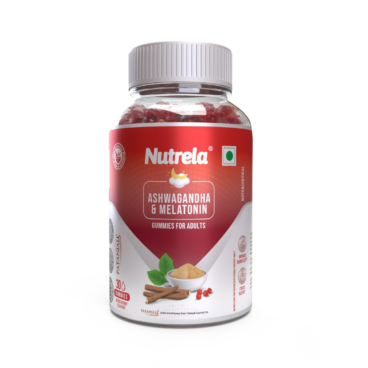 Patanjali Nutrela Ashwagandha & Melatonin Gummies - Distacart