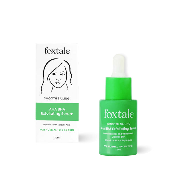 Foxtale 2% Salicylic Acid AHA BHA Exfoliating Serum with Niacinamide, Fights Acne, Reduces Blackheads & Whiteheads, Reduces Excess Oil & Bumpy Texture