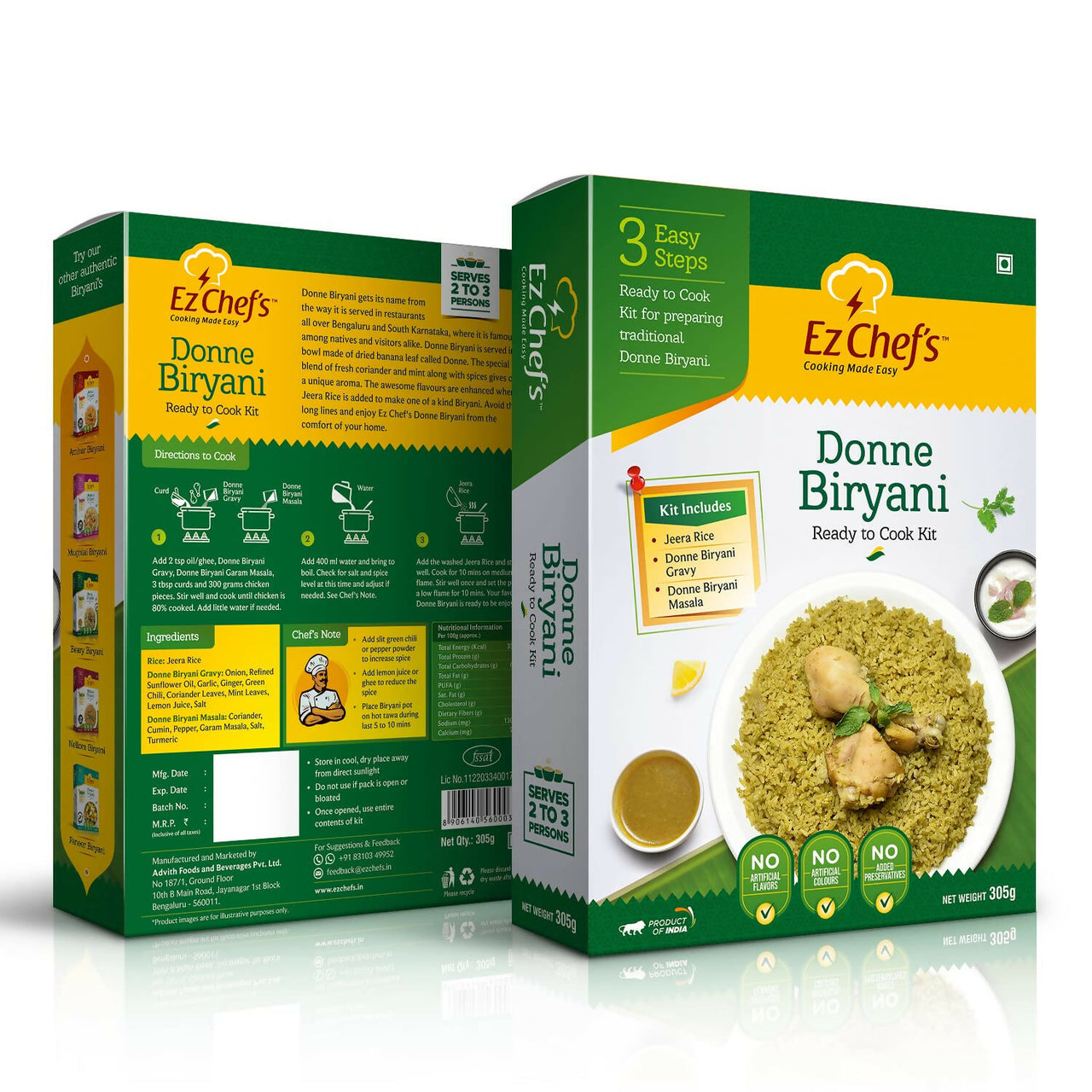 Ez Chef's Donne Biryani Kit - Bangalore's Famous Biryani