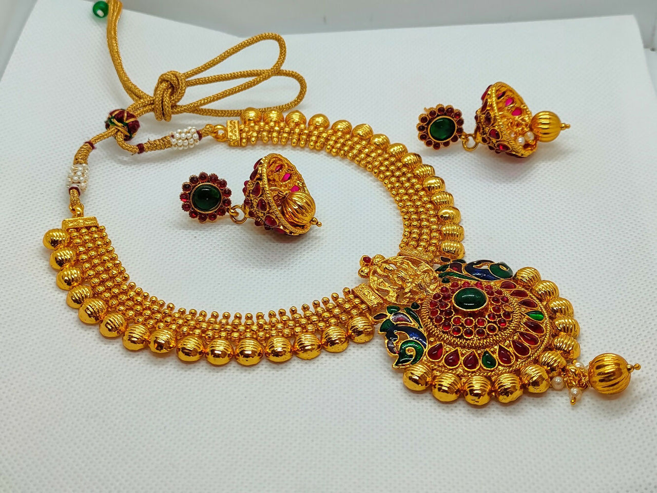 Multicolor Kemp Temple Necklace Jewelry Set