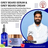 Thumbnail for Ivory Natural Grey Combo For Beard - Serum & Cream For Rejuvenates Natural Beard Shade And Supports Natural Black Color