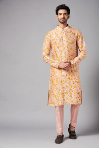 Thumbnail for Peachy Natural Dye Co Ord Kurta Set - Distacart