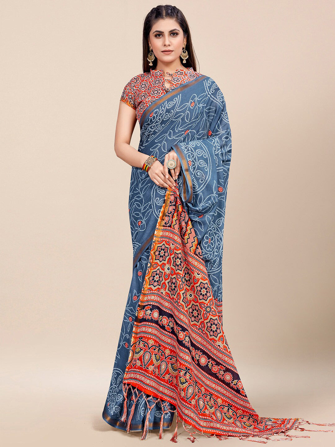 Buy Women's Designer Soft Silk Bandhani Saree With Traditonal Handcrafted  Hand Bandhej Kacchi Silk Saree Online in India - Etsy | Silk sarees online, Bandhani  saree, Women