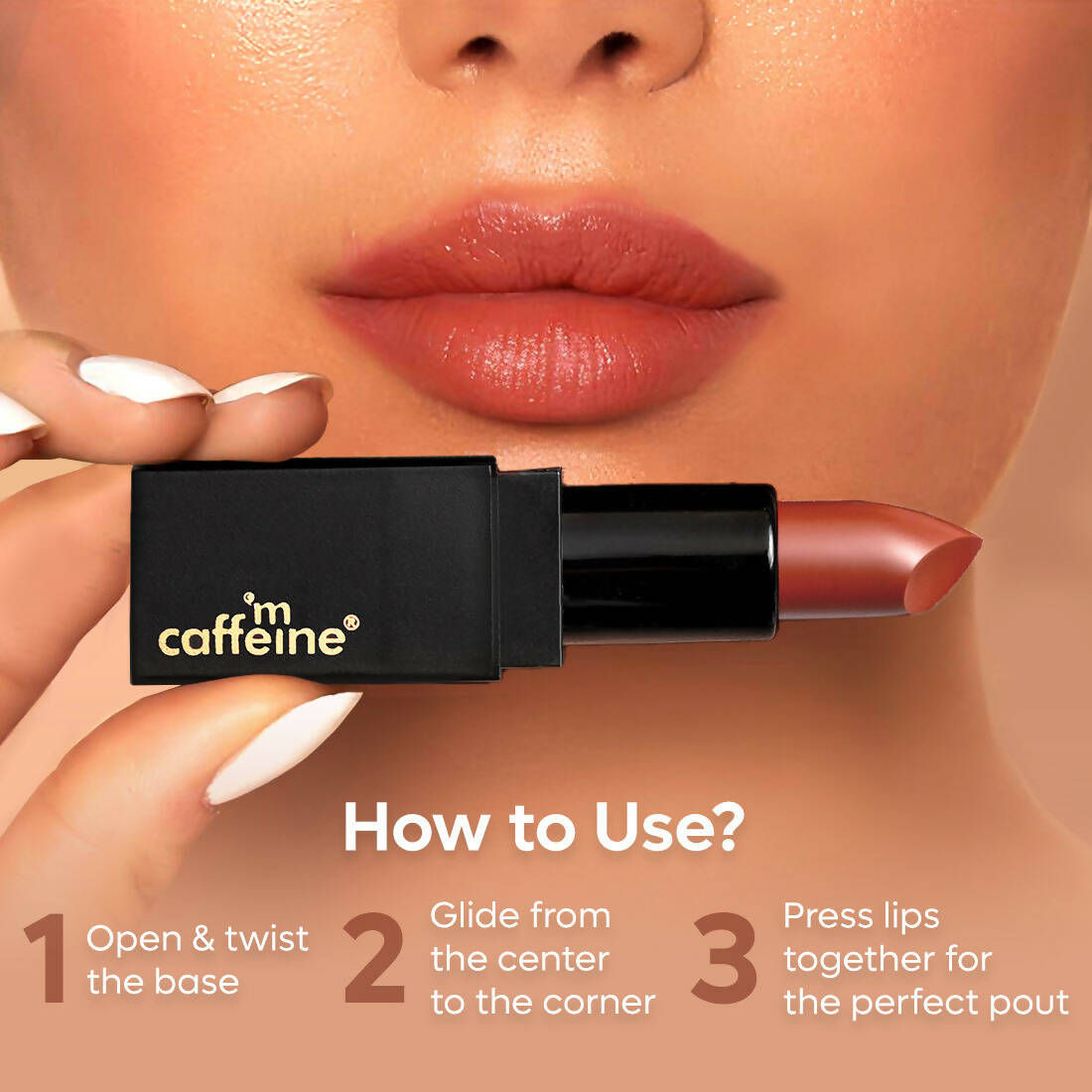 mCaffeine Cocoa Kiss Creamy Matte Lipstick - Caramel Marvel - Distacart