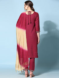 Thumbnail for NOZ2TOZ Women's Floral Printed Sequinned Kurta With Trousers & Dupatta - Distacart