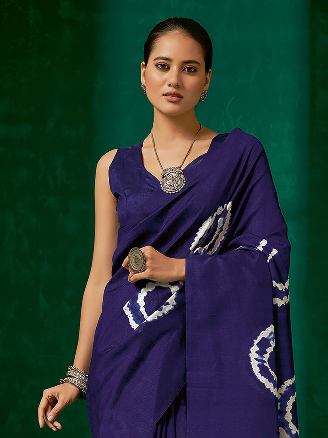 Purple And White Combination Saree | 3d-mon.com