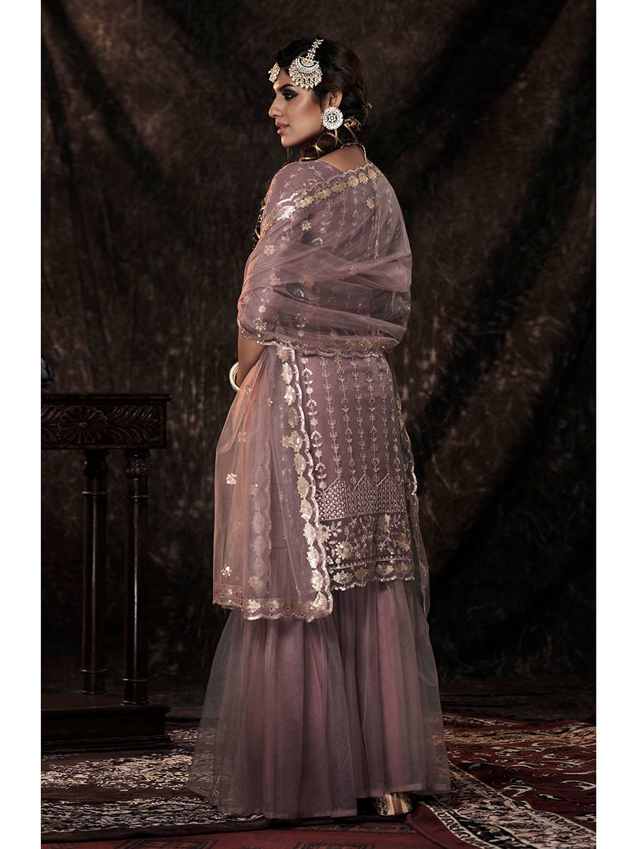 Buy Myra Lilac Net Embroidered Sharara Suit Online at Best Price | Distacart