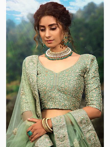 Pastel green lehenga online best sale