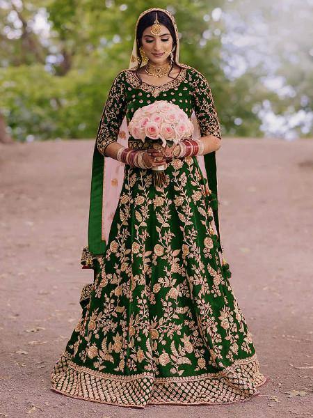 Best Selling | Green Wedding Lehenga Choli, Green Wedding Lehengas and Green  Ghagra Chaniya Cholis Online Shopping