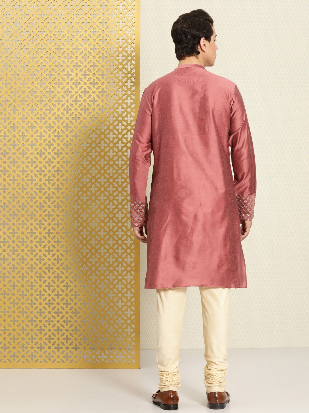 House of Pataudi Men Yoke Design Angrakha Jashn Kurta - Distacart