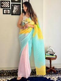 Thumbnail for Anouk Embellished Sequinned Pure Georgette Designer Saree - Distacart