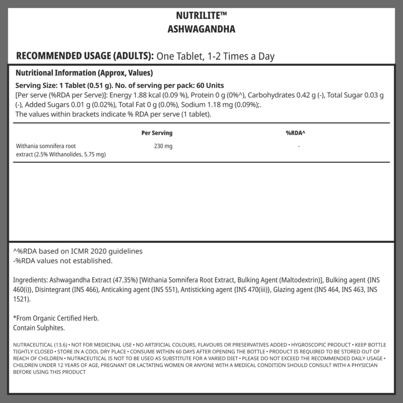 Nutrilite Ashwagandha Tablets - Distacart