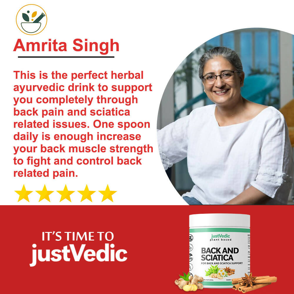 Just Vedic Back And Sciatica Support Drink Mix - Distacart