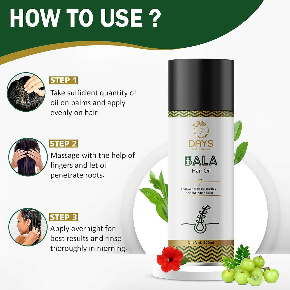 7 Days Bala Hair Oil For Promotes Hair Growth - Distacart