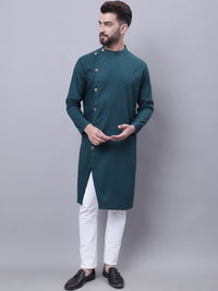 Thumbnail for Even Apparels Green Sherwani Kurta With Asymetrical Cut - Distacart