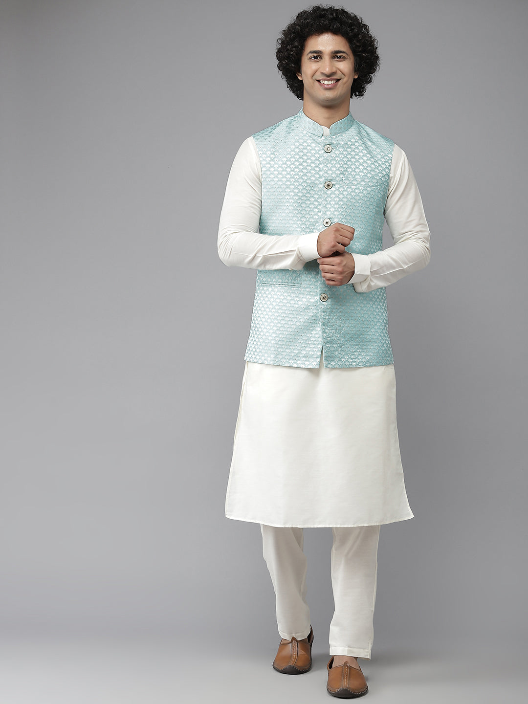 Light Blue Kurta Pajama and Nehru Jacket in Art Silk,kurta Pyajama,mens  Kurta Pajama With Nehru Jacket,kurta Pyjama With Jacket,nehru Jacket - Etsy