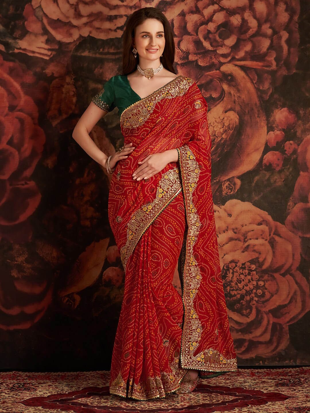 Timeless Beauty Banarasi Bandhani Georgette Sarees - Kutchculture