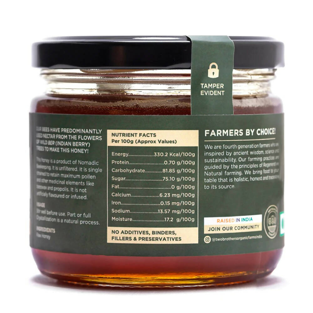 Two Brothers Organic Farms Indian Ber Tree Raw Honey-Mono Floral - Distacart