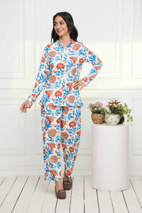 Thumbnail for Myshka Women Multi Printed Romantic Florals Co-Ords - Distacart