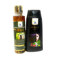 Thumbnail for Qykkare Herbal Anti-Hairfall Shampoo & Herbal Hair Growth Oil Combo - Distacart