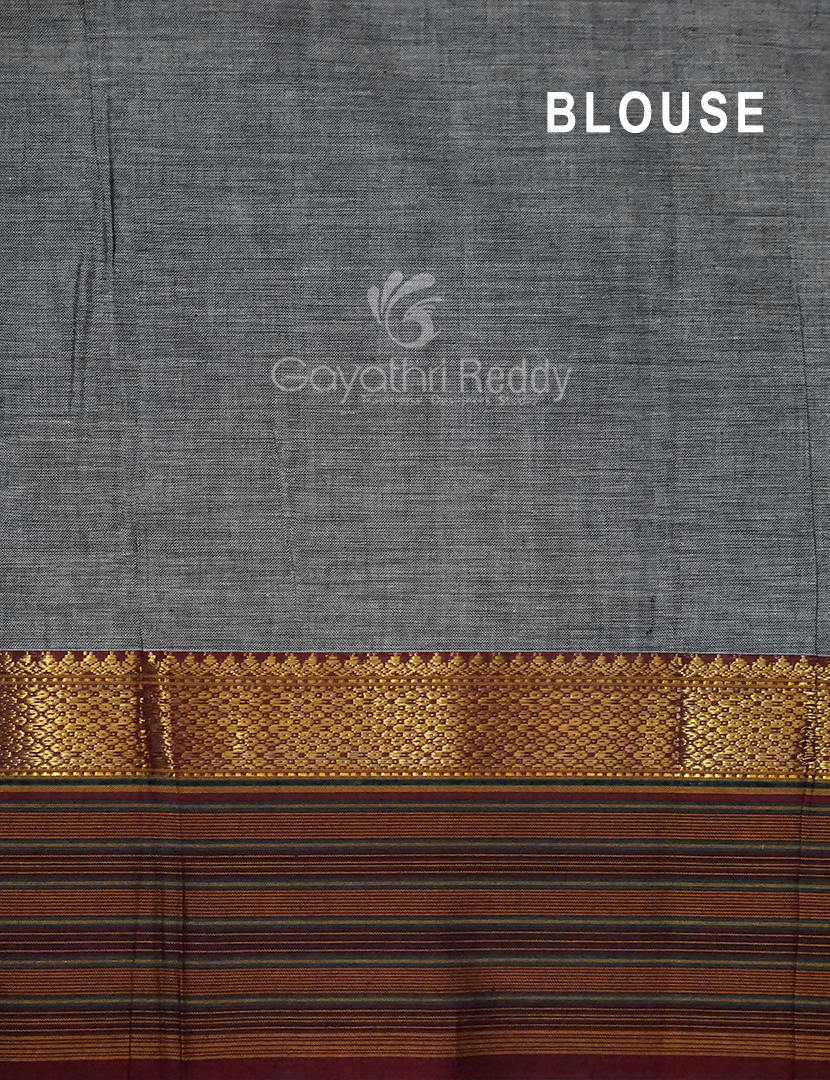 Kalanetha Grey Coloured Pure Narayanpet Cotton Saree By Gayathri Reddy Designer Studio - Distacart