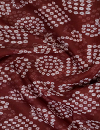 Thumbnail for Shades of Maroon With Bandhni Design Pure Kota Cotton Saree By Gayathri Reddy Designer Studio - Distacart