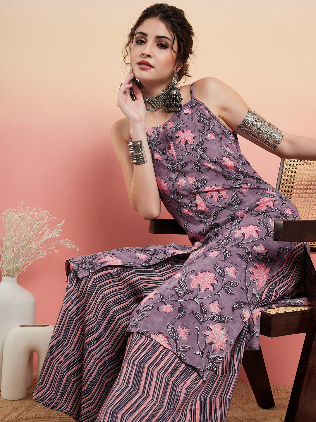 Shop Bagh print boho A-line dress online at bebaakstudio.com – Bebaak