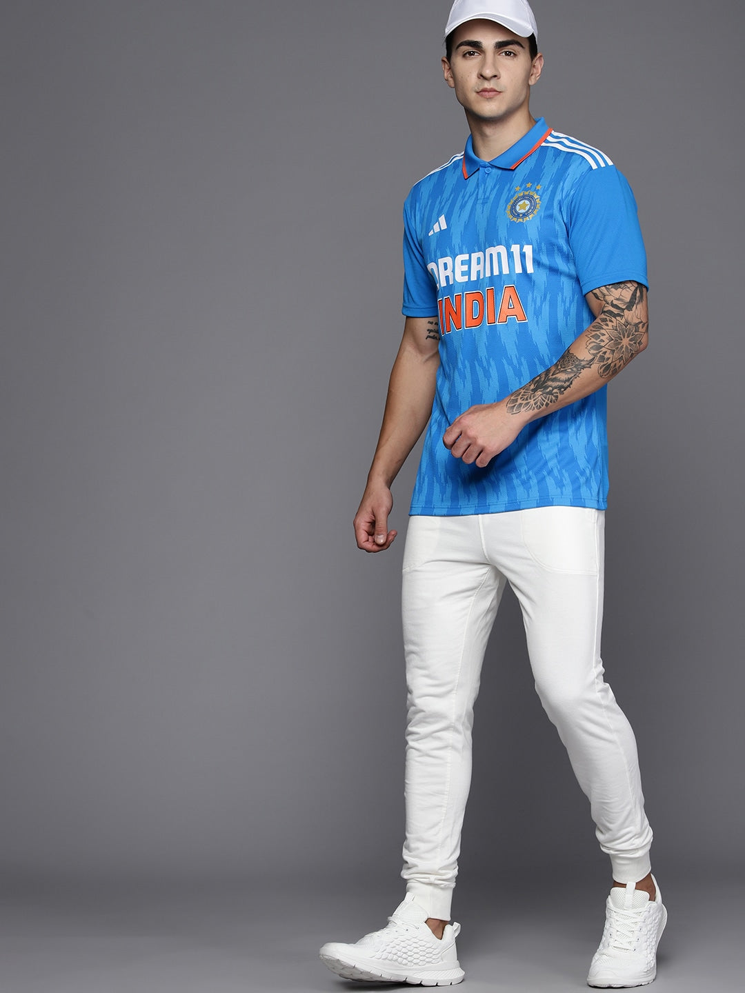 Adidas Men Indian Cricket ODI Fan Polo Collar Jersey - Distacart