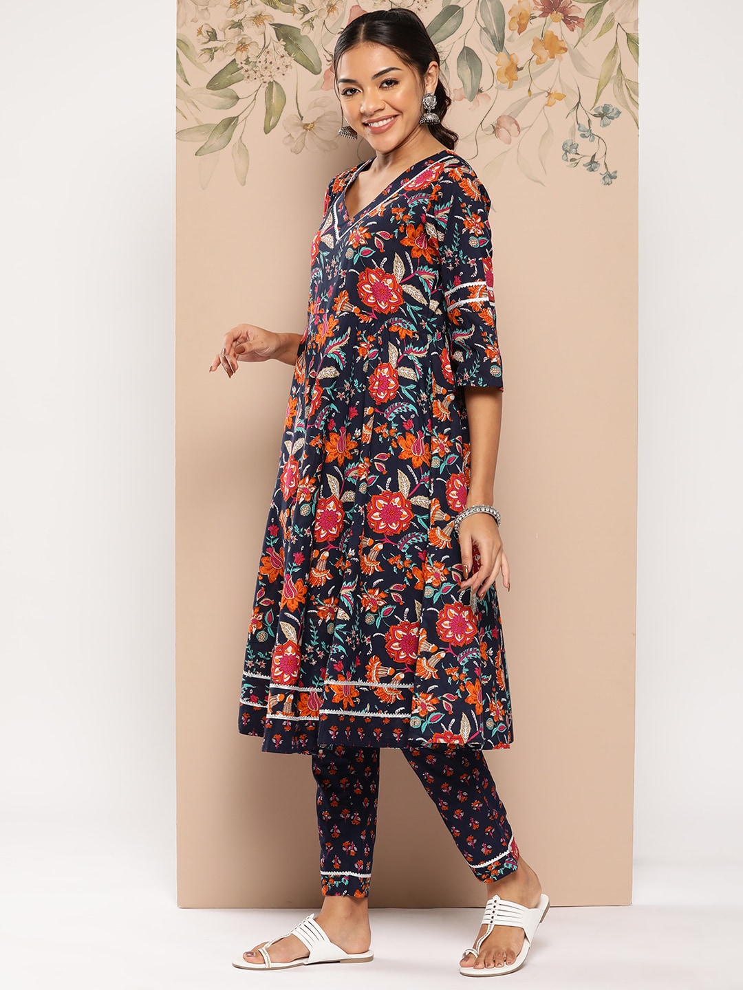 Libas floral 2024 print kurta