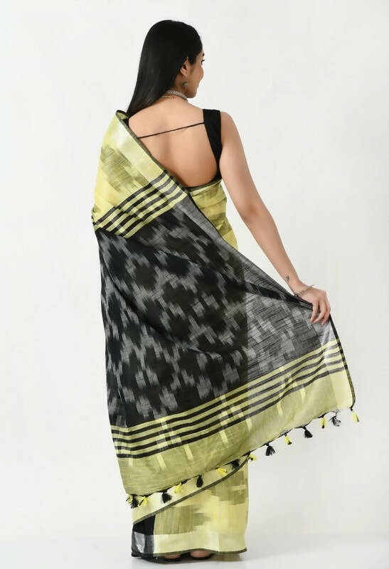 Buy the latest Black Tussar Silk Saree today at Nalli