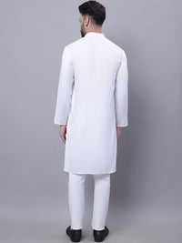 Thumbnail for Even Apparels White Pure Cotton Kurta With Band Collar - Distacart