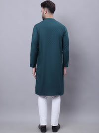 Thumbnail for Even Apparels Green Sherwani Kurta With Asymetrical Cut - Distacart