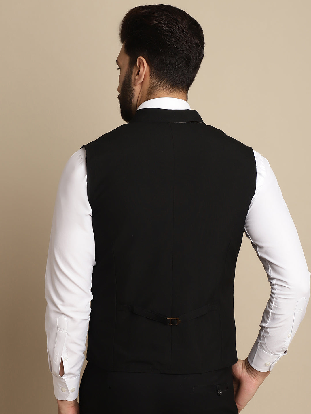 Black waistcoat with clearance lapels