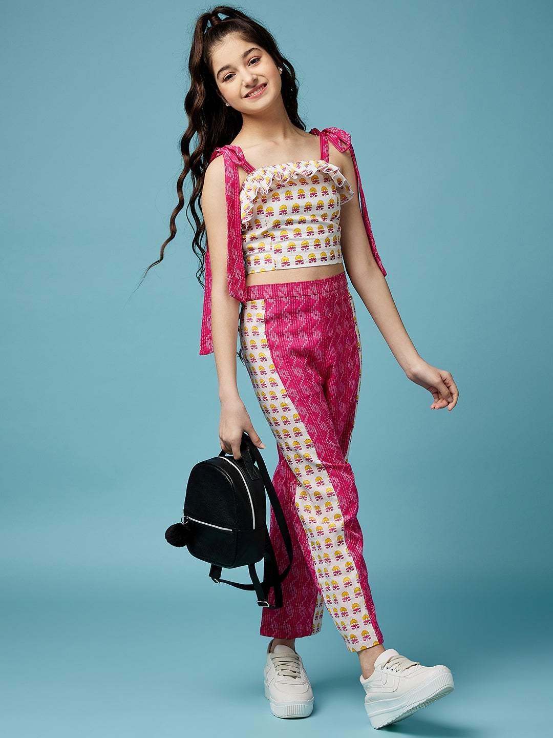 Print trousers with TENCELÖ Lyocell and linen girl – Pearl Brands Online  Shop