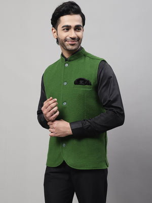 Green Art Silk Readymade Nehru Jacket Latest 615MW03