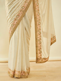 Thumbnail for Soch Gold-Toned Embroidered Organza Saree - Distacart