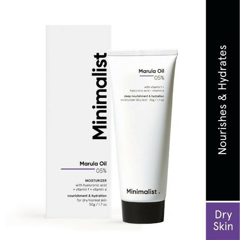 Minimalist 5% Marula Oil Moisturizer With Hyaluronic Acid & Vitamin F & E - Distacart