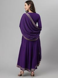 Thumbnail for Khushal K Ethnic Motifs Embroidered Sequined Kurta with Palazzos & Dupatta - Distacart