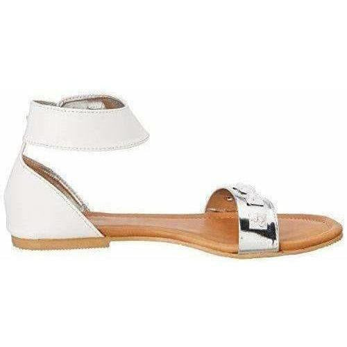 Women's White Color Fashion Sandals - Distacart