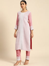 Thumbnail for All About You Women Embroidered Chikankari Kurta With Trousers & With Dupatta - Distacart