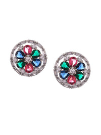 Thumbnail for Shoshaa Multicoloured Contemporary Studs Earrings - Distacart