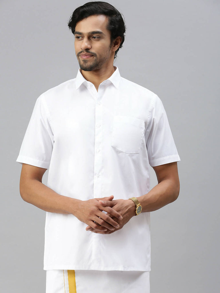 Ramraj Cotton Men's Regular Fit T Shirt (MANGALYAMH_Off-White, Cream_38) :  : Clothing & Accessories